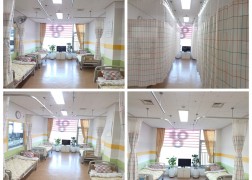 생활실의 침실마다 레일커튼 설치하여 어르신들의 존엄성을 배려하고 존중하는 서비스를 제공합니다